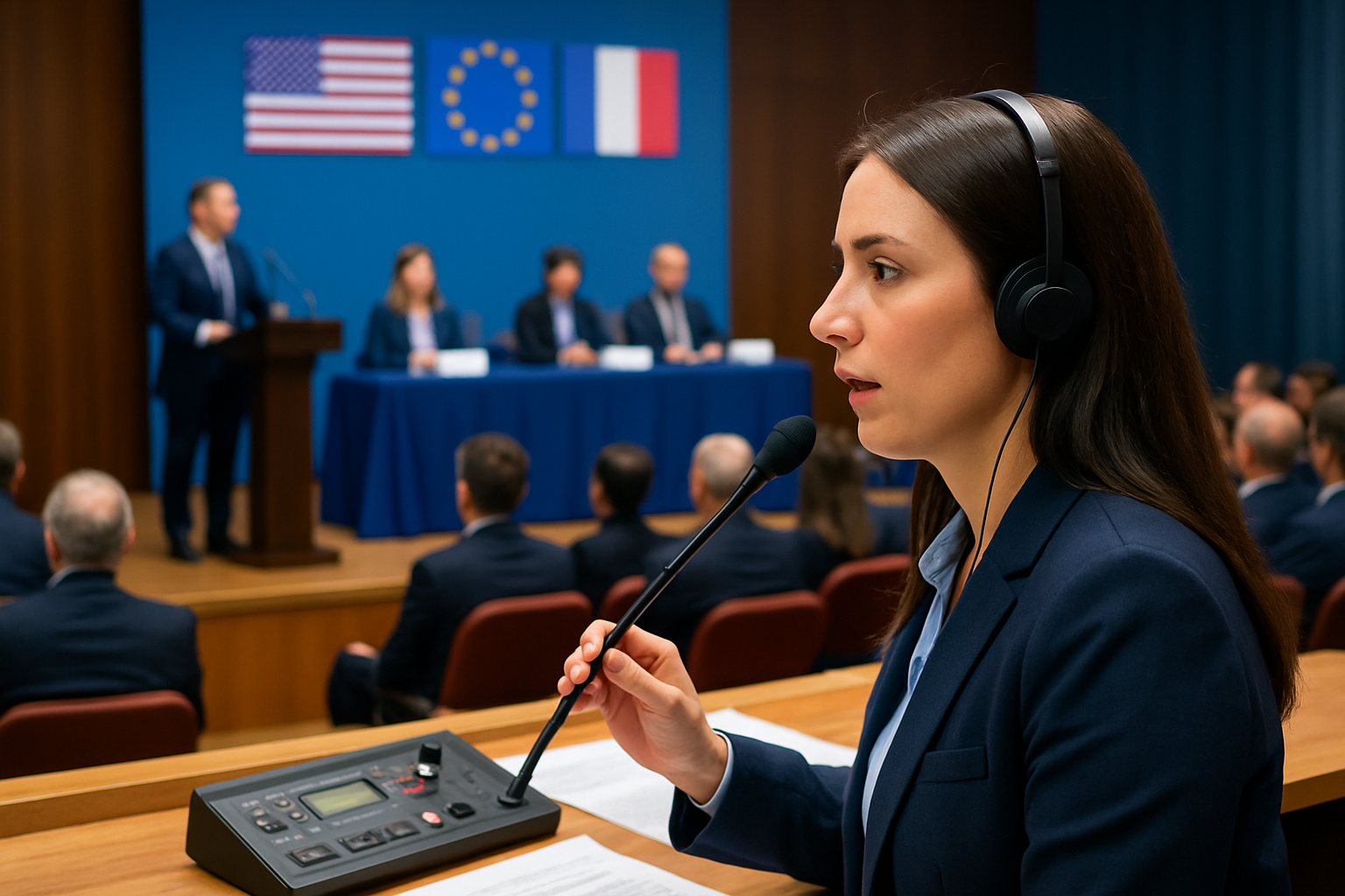 Intérprete profesional en acción